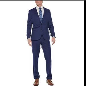 jf j.ferrar Classic Blue Men's Suit